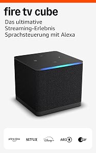 Amazon Fire TV Cube (Neueste Generation) | Streaming-Mediaplayer mit Sprachsteuerung mit Alexa, Wi-Fi 6E, 4K Ultra HD, finde Serien schneller mit Alexa+