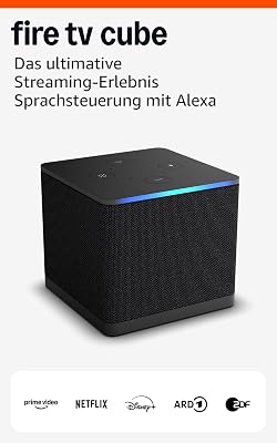 Amazon Fire TV Cube (Neueste Generation) | Streaming-Mediaplayer mit Sprachsteuerung mit Alexa, Wi-Fi 6E, 4K Ultra HD, finde Serien schneller mit Alexa+