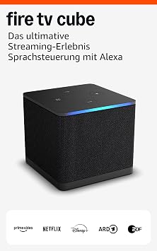 Amazon Fire TV Cube (Neueste Generation) | Streaming-Mediaplayer mit Sprachsteuerung mit Alexa, Wi-Fi 6E, 4K Ultra HD, finde Serien schneller mit Alexa+