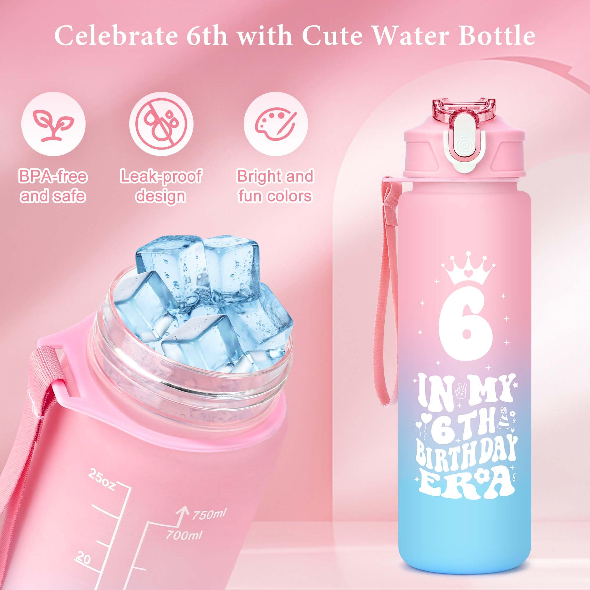 6 Year Old Girl Birthday Gift for 6 Years Old Girl Gifts Ideas Popular Six Year Olds Girls Birthday Gifts Accessories Unique Happy 6th Decoration Presents Stuff Trending Things with Tumbler Canvas Bag
