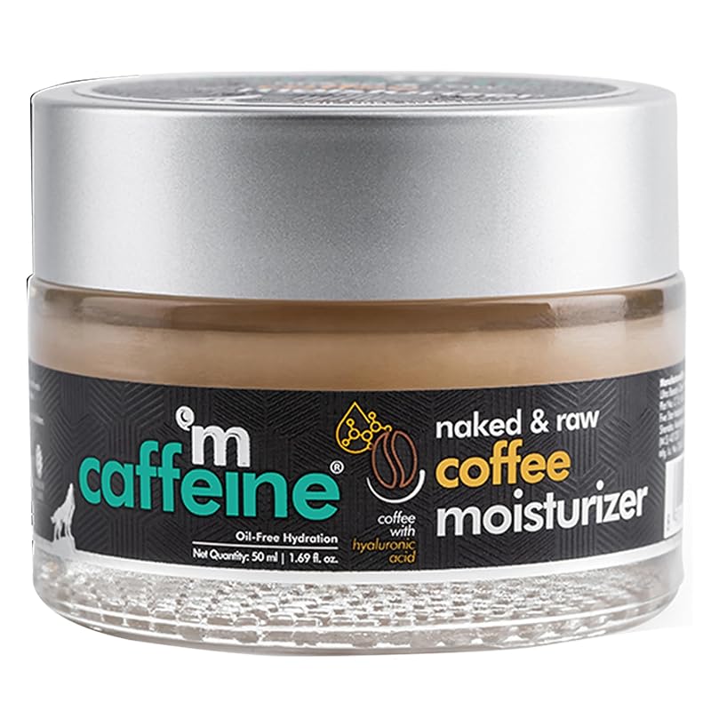 Hidratante facial em gel mCaffeine Naked and Raw Coffee com ácido hialurônico e provitamina B5, 50 mL