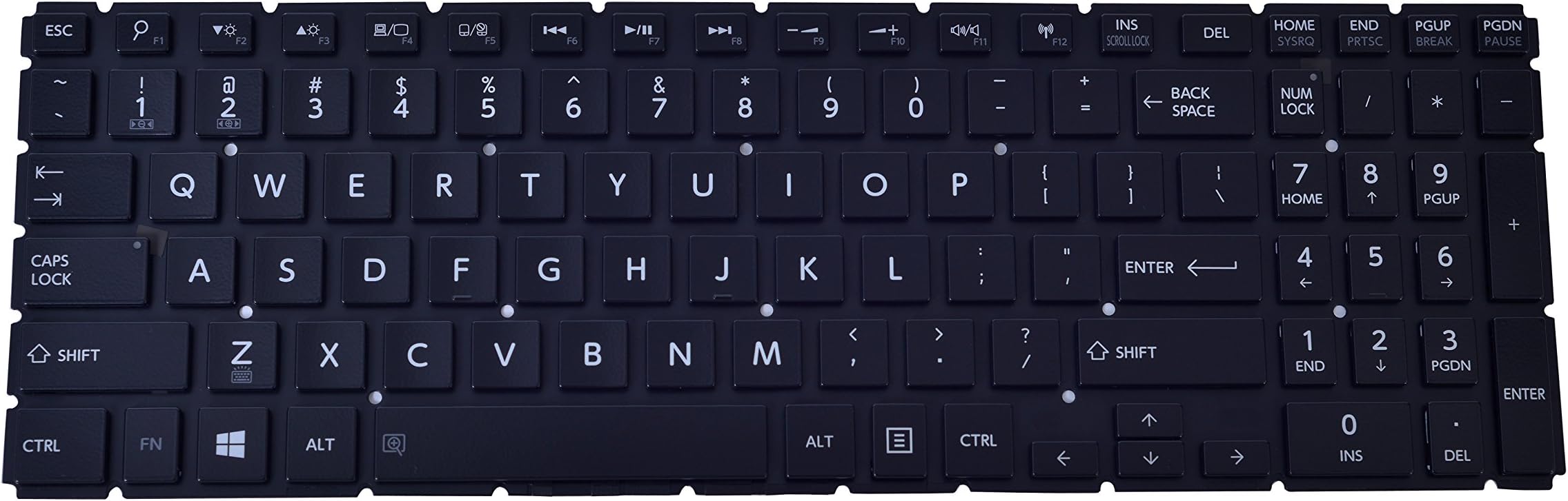 New US Black Backlit Laptop Keyboard No-Frame for Toshiba Satellite Radius P55W-B P55W-B5112 P55W-B5220 P55W-B5224 P55W-B5225 P55W-B5221 P55W-B5318 Series
