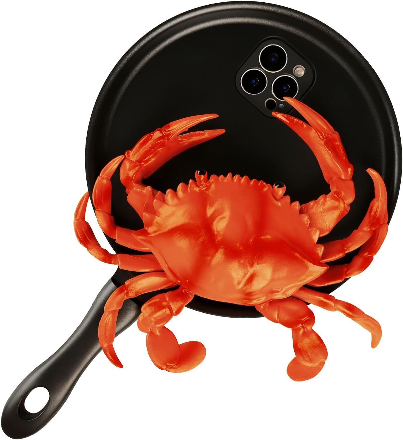 3D Frying Pan Phone Case for iPhone 14 Pro Max - Funny Skillet Novelty Food Case