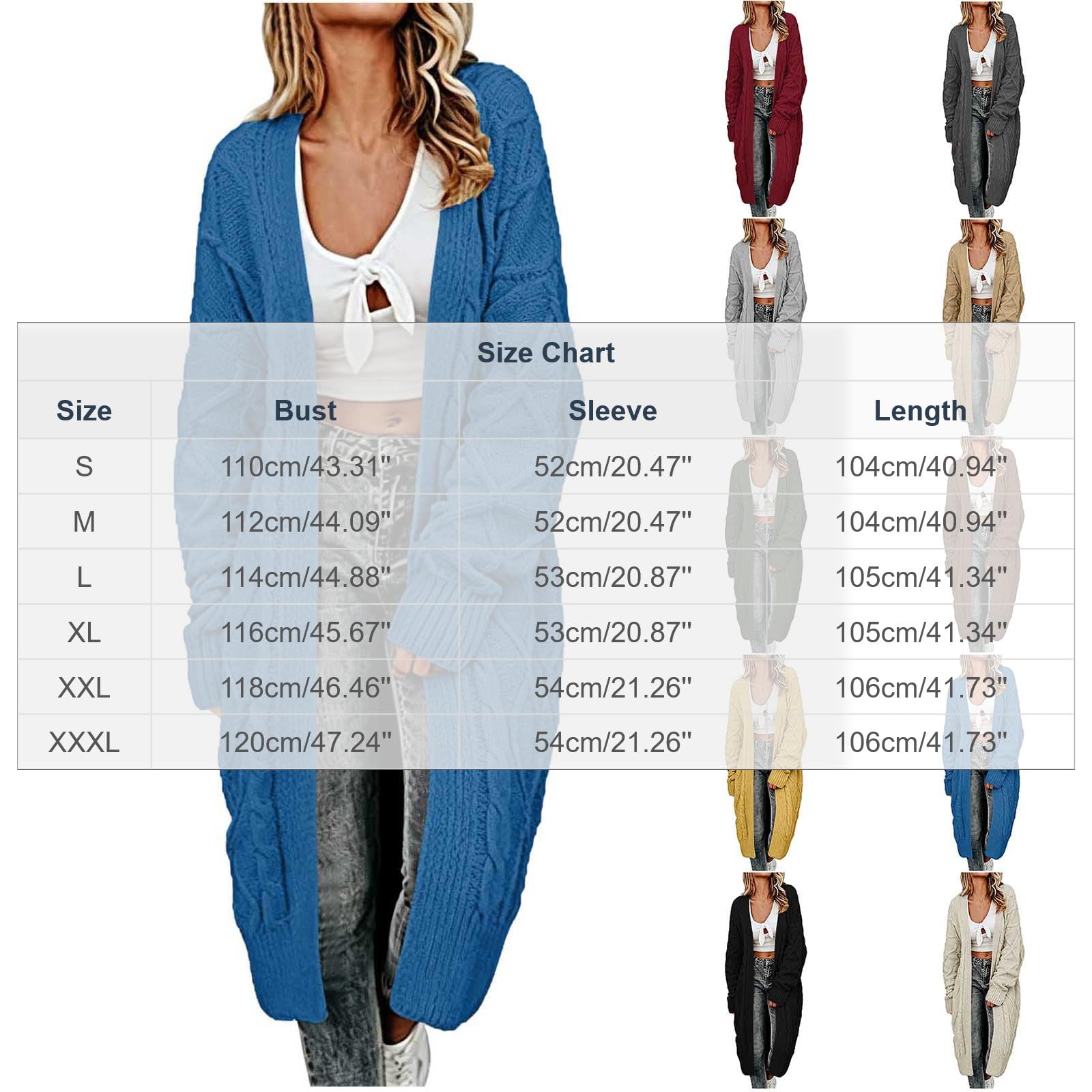 Gilet Femme Tricoté, Ouverture Devant, Manches Longues, Coupe Ample