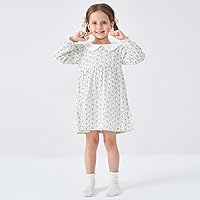 Vista 2 de pureborn Vestido de algodón de manga corta y larga para bebé niña pequeña 0-6T