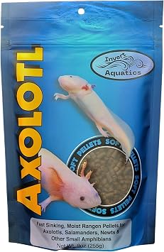 Soft Pellets for Axolotls - Moist Sinking Diet for Axolotl, Newts, Salamanders & Other Small Amphibians 9 oz 255g