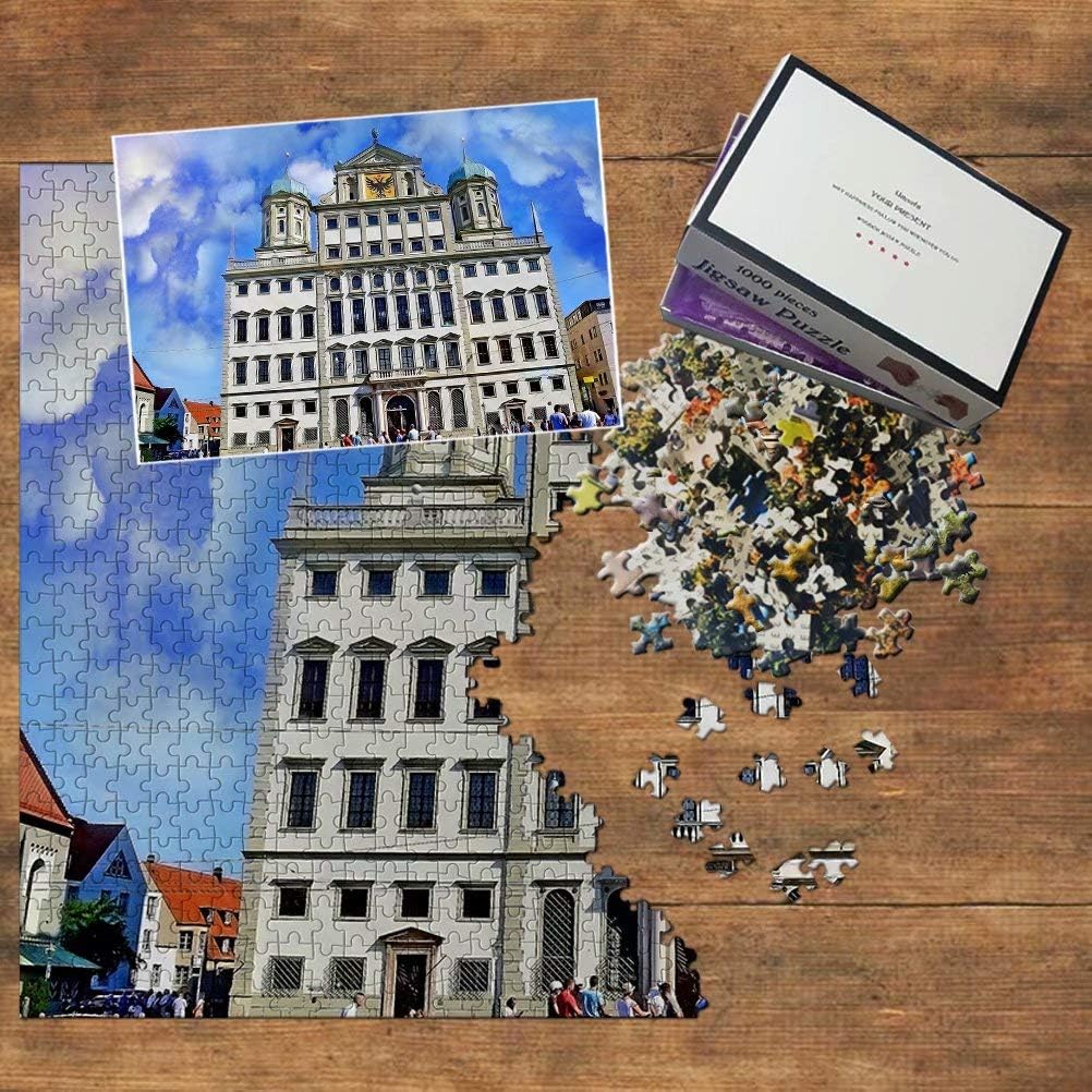 Germany Jigsaw Puzzle 1000 Piece Germany Augsburg Town Hall Puzzle Travel Souvenir Wooden