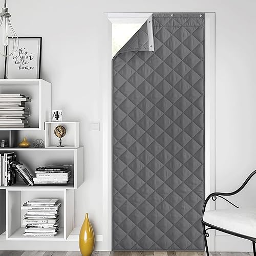 Miniatura 1 de NICETOWN Cortina 100% opaca para ventana de puerta, reduce el ruido, mantiene el calor, cortinas gruesas impermeables para nieve, lluvia, clima,