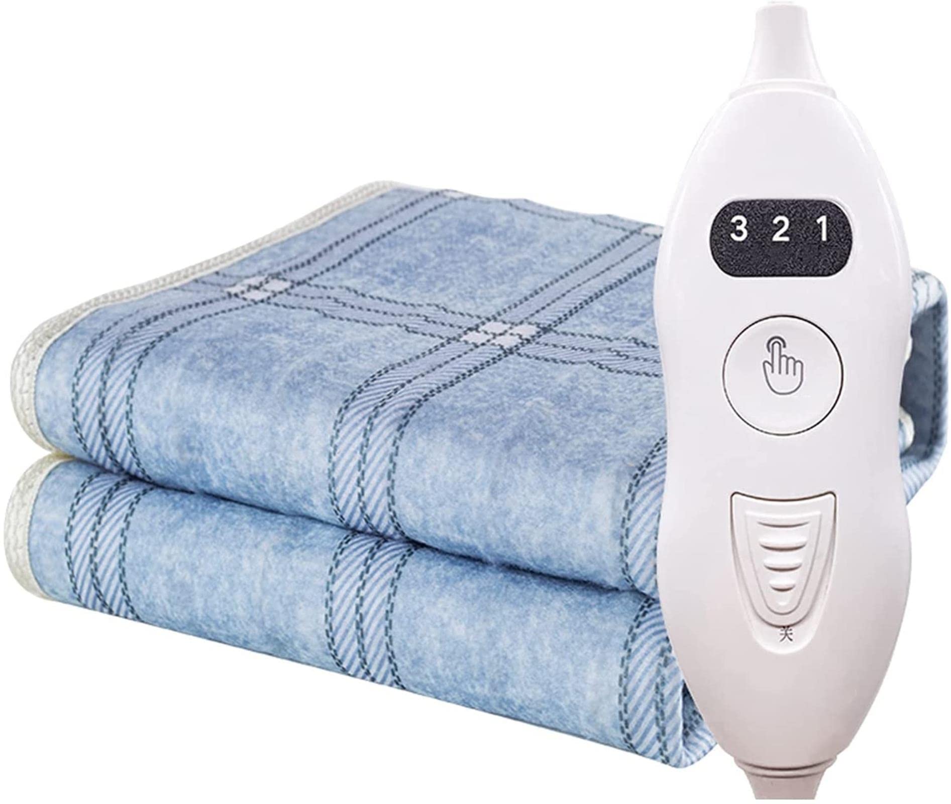 Electric Heated Throw, Large 150 X 120Cm Soft Throw Blanket, Large Heated Electric Blanket Overblanket with Thermostat 12Hr Timer 3 Control Heat Settings,Brown