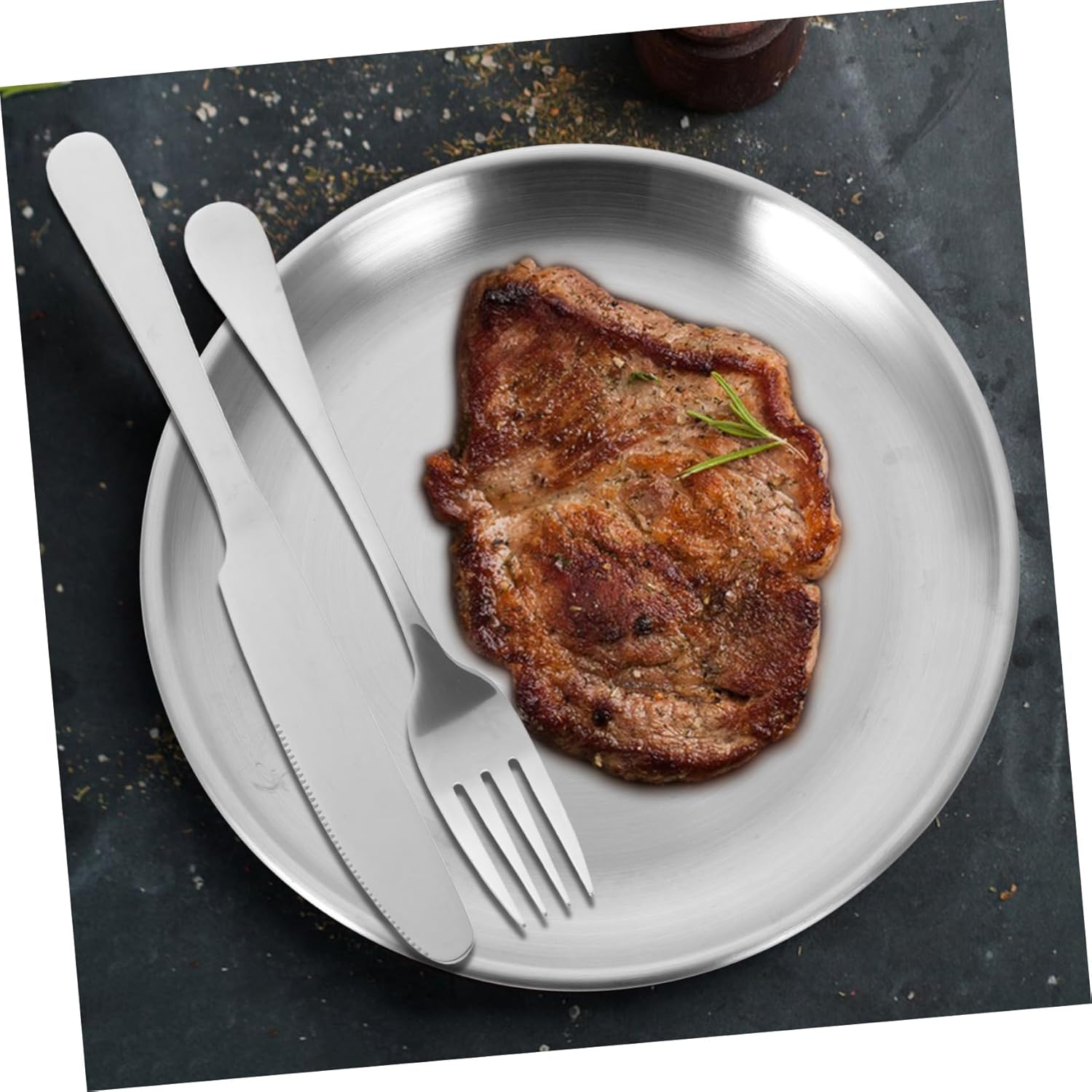 Stainless Steel Portable Cutlery Camping Utensils Travel Tableware Reusable Camping Tableware Picnic Bbq Accessory