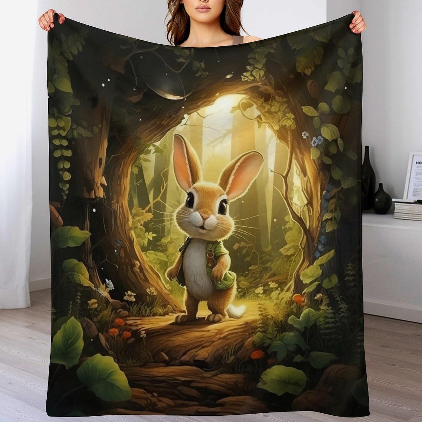 Couverture lapin pour canapé et soirées cocooning dans votre salon chaleureux