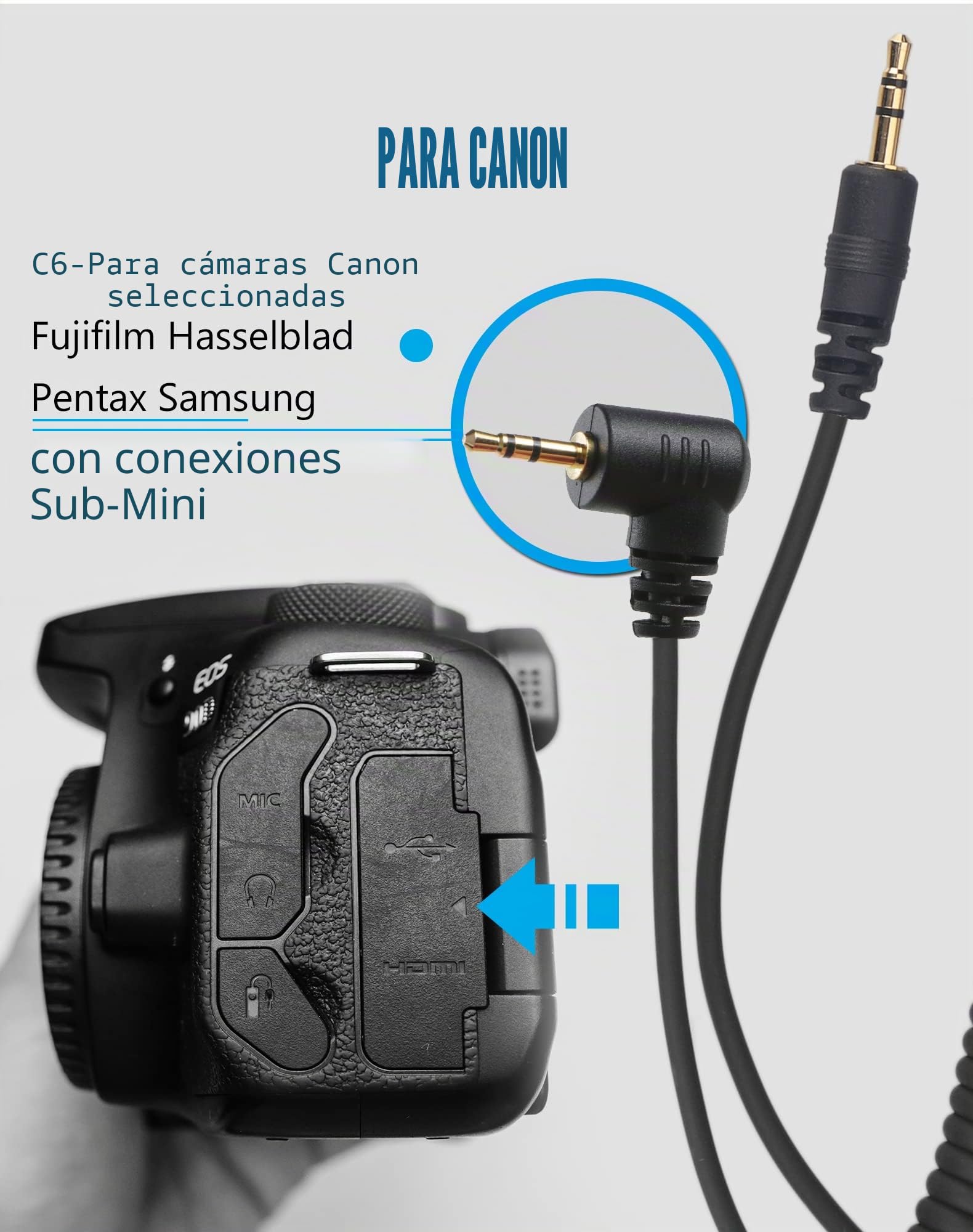 AODELAN Disparador Inalámbrico Para Cámara Canon EOS R7, R10, R6, R, RA, RP, Temporizador Para Fujifilm GFX100, GFX100S, GFX50R, GFX50SII