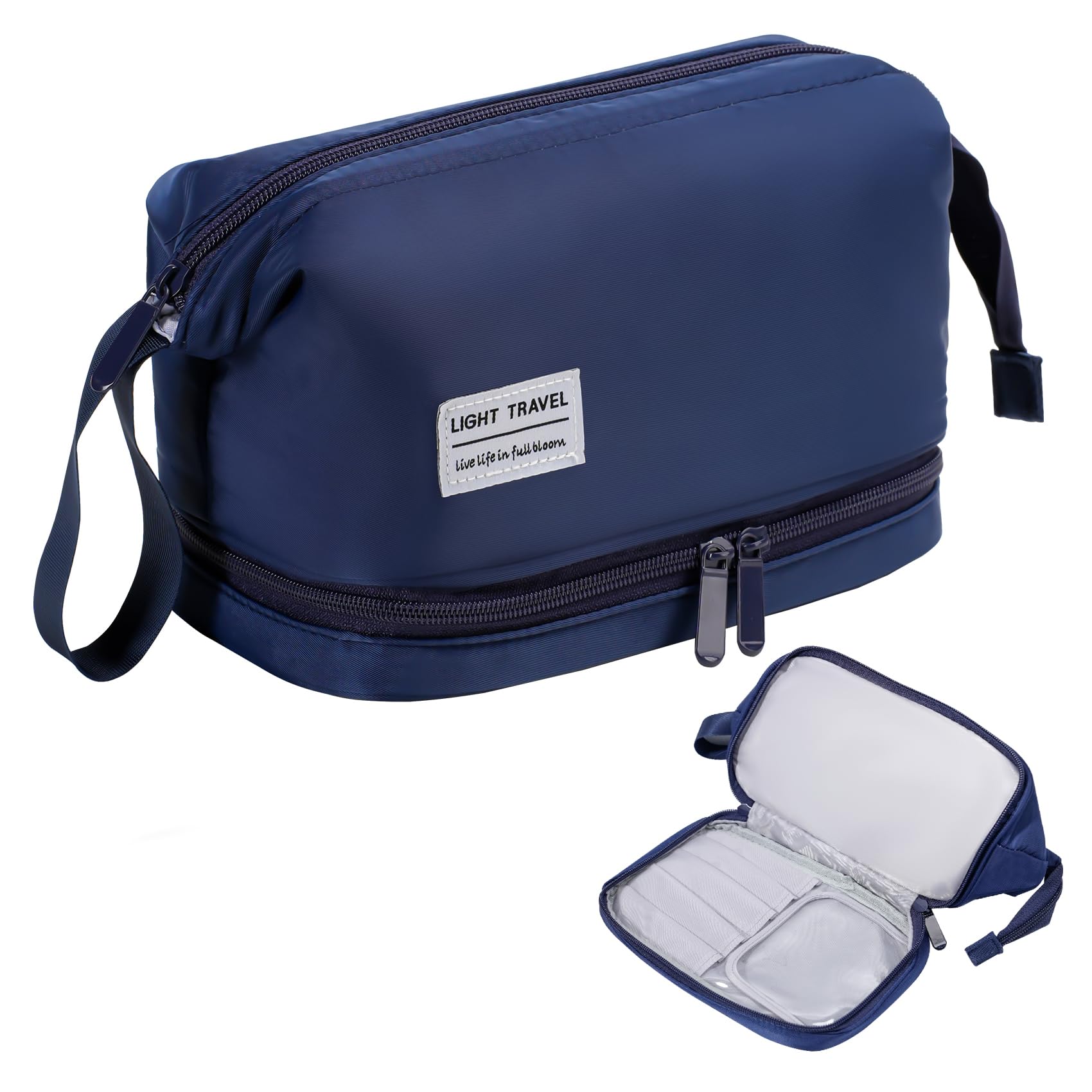 Haokuaile Hanging Travel Toiletry Bag for Women, Makeup Bag, Compact, sturdy, Lightweight, Waterproof, Simple and Practical, Functions As Both