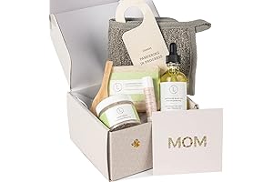 Lizush Lemongrass 6-Piece Spa Kit for Women - Perfect Pampering Mothers Day Gift