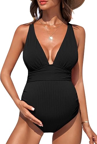 Happy Cherry Maillot Monokini Maternité 2-en-1 avec Boxer et Poche Latérale