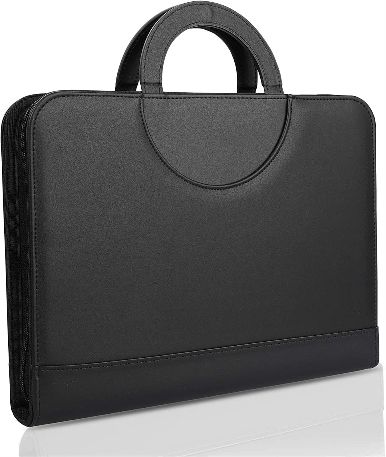 THE WHITE SHOP Portfolio, Conference Folder Portfolio with Hidden Handle - Interview Resume Notefolio Premium Legal Document Organizer with Card Holder, Notebook and File Folders for Men and Women