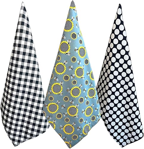 Miniatura 11 de Juego de 3 paños de cocina de algodón, 18 x 26 pulgadas, de gran tamaño, absorbentes para cocinar a diario, secar a mano y hornear, a rayas rojas y