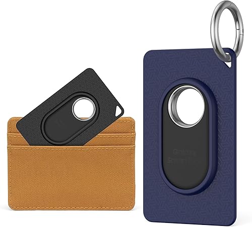 Paquete de 2 fundas para tarjetas para Galaxy SmartTag2, funda ultradelgada para SmartTag2, funda para tarjetas Smart Tag 2 de TPU suave para