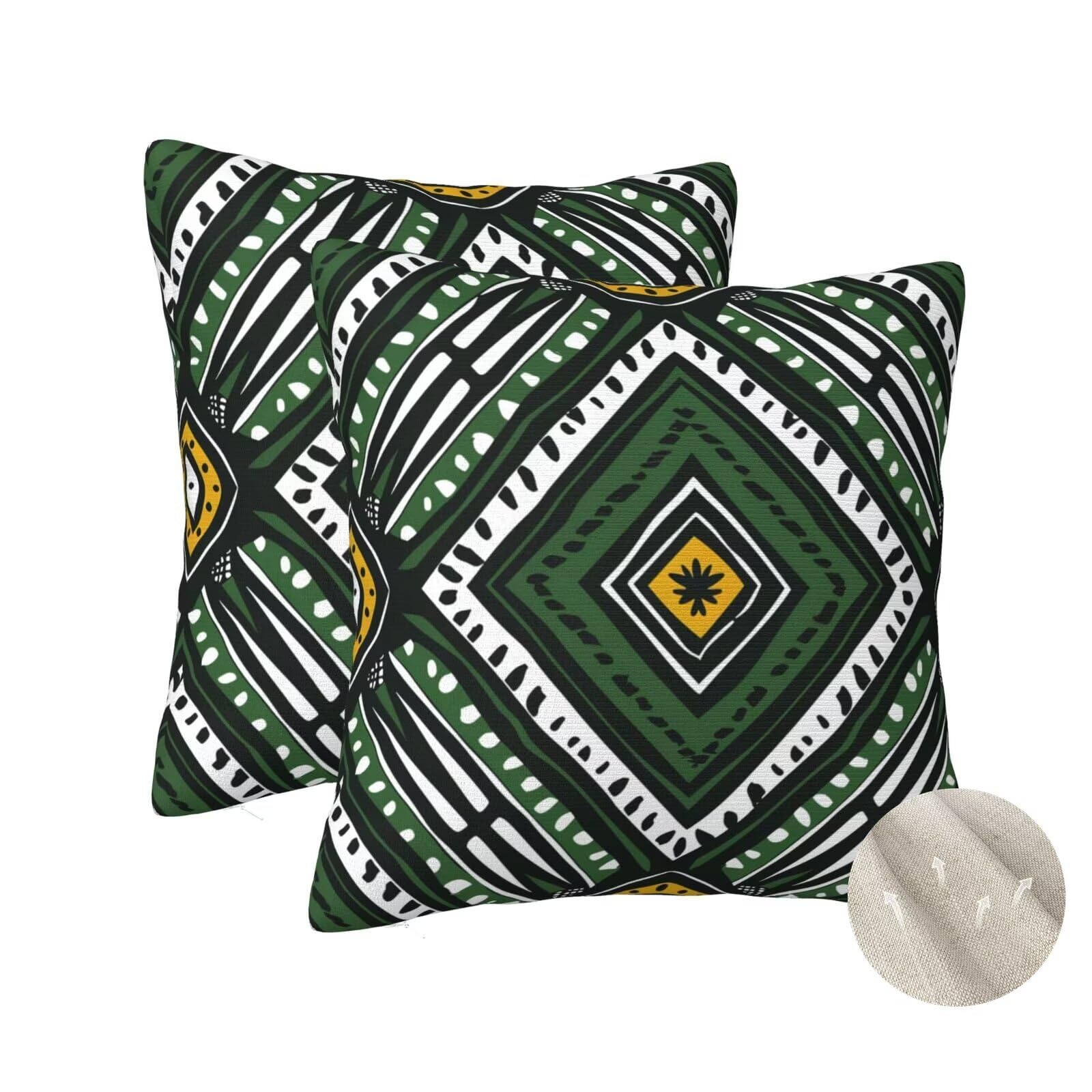 Housses de coussin vert olive 40x40cm lot de 2 coussin canape salon