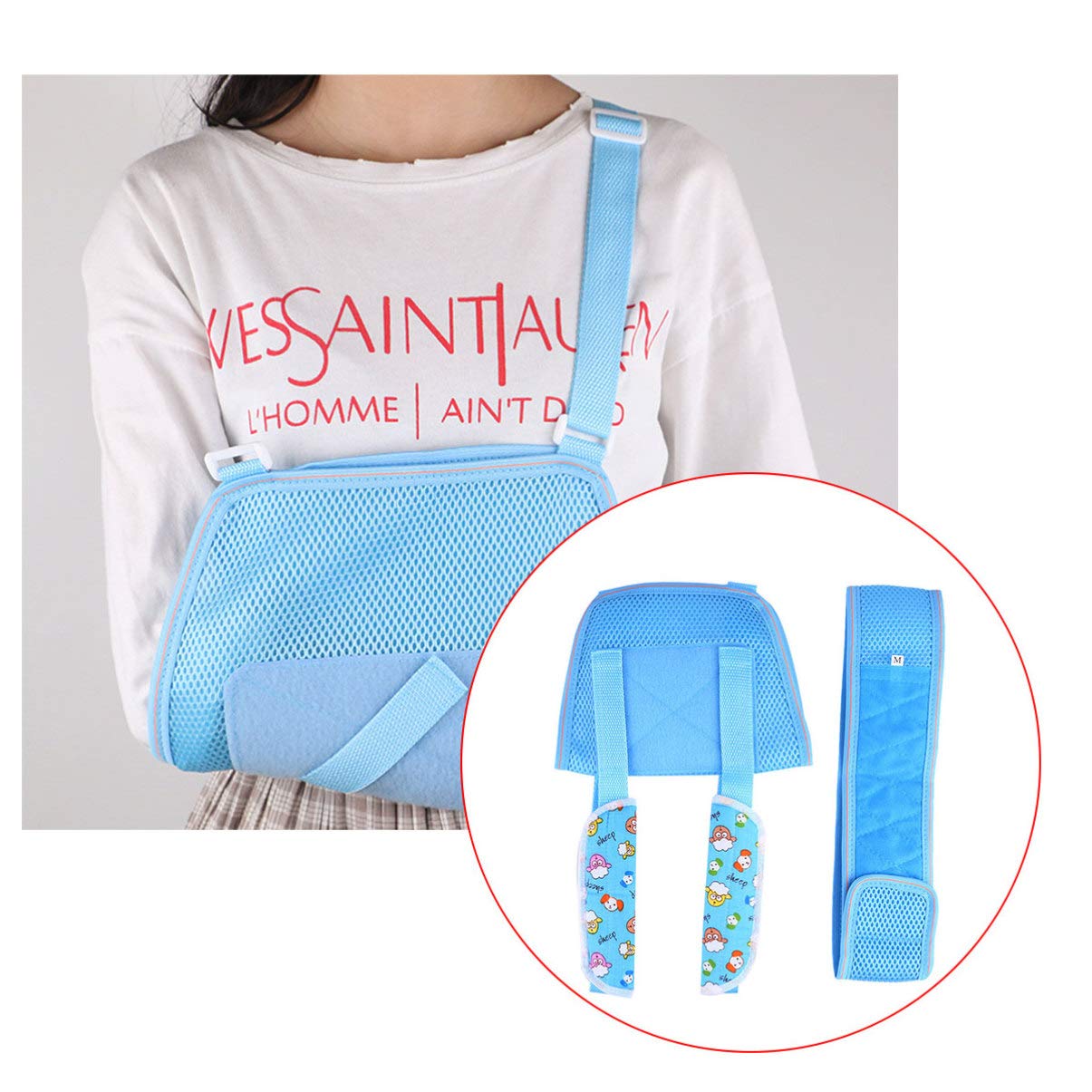 1PC Inmovilizador de Hombro pediátrico Niños Fractura Sling Brazo Codo Antebrazo Sling Muñeca Fractura Fijador Brazo Soporte Colgante Transpirable Shouder Correa