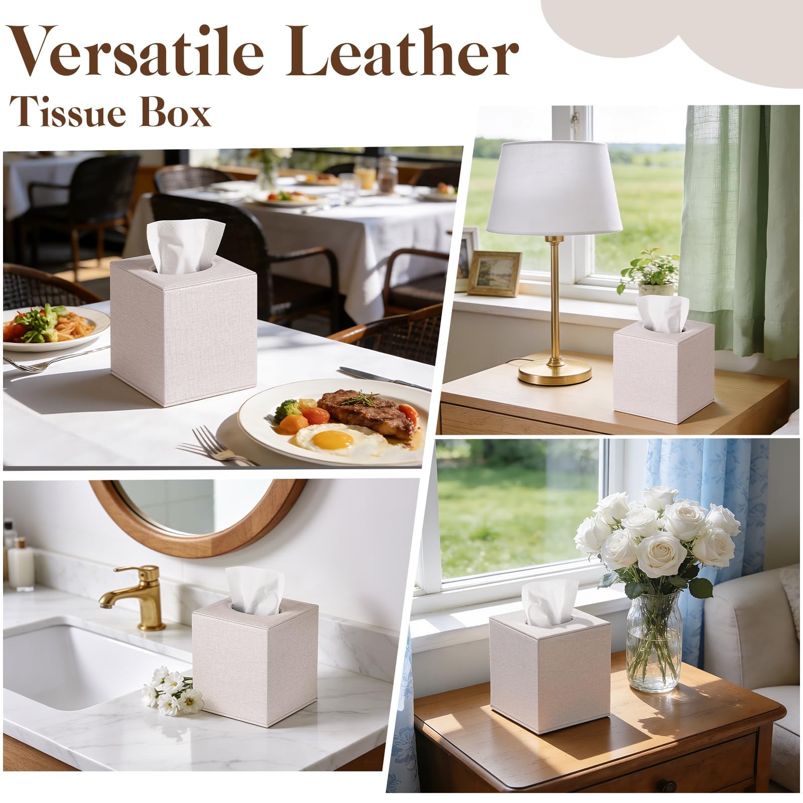 Amazon.com: VZZNN 2 Pack Square Tissue Box Cover - Modern Cube