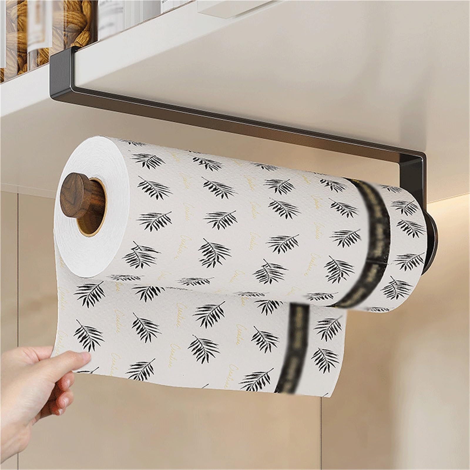 Stojak Na Papier Uchwyt na papier kuchenny z drewna orzechowego Specjalistyczny uchwyt chusteczki