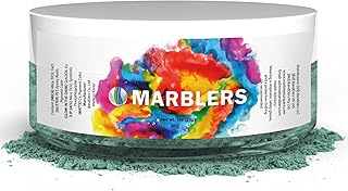 MARBLERS Green Mica Powder [Eggshell Mint] 1oz (28g) | Cosmetic Grade | Epoxy Resin Pigment | Dye | Non-Toxic, Vegan, Cruelty-Free | Lip Gloss, Nails, Body Butter | Bath Bomb, Candle & Soap Making