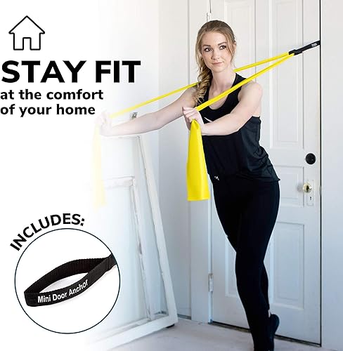 Miniatura 6 de Resistance Bands for Working Out 7Ft Long Resistance Bands Super Exercise Bands with Carry Pouch and Door Anchor I Latex Free Workout Bands