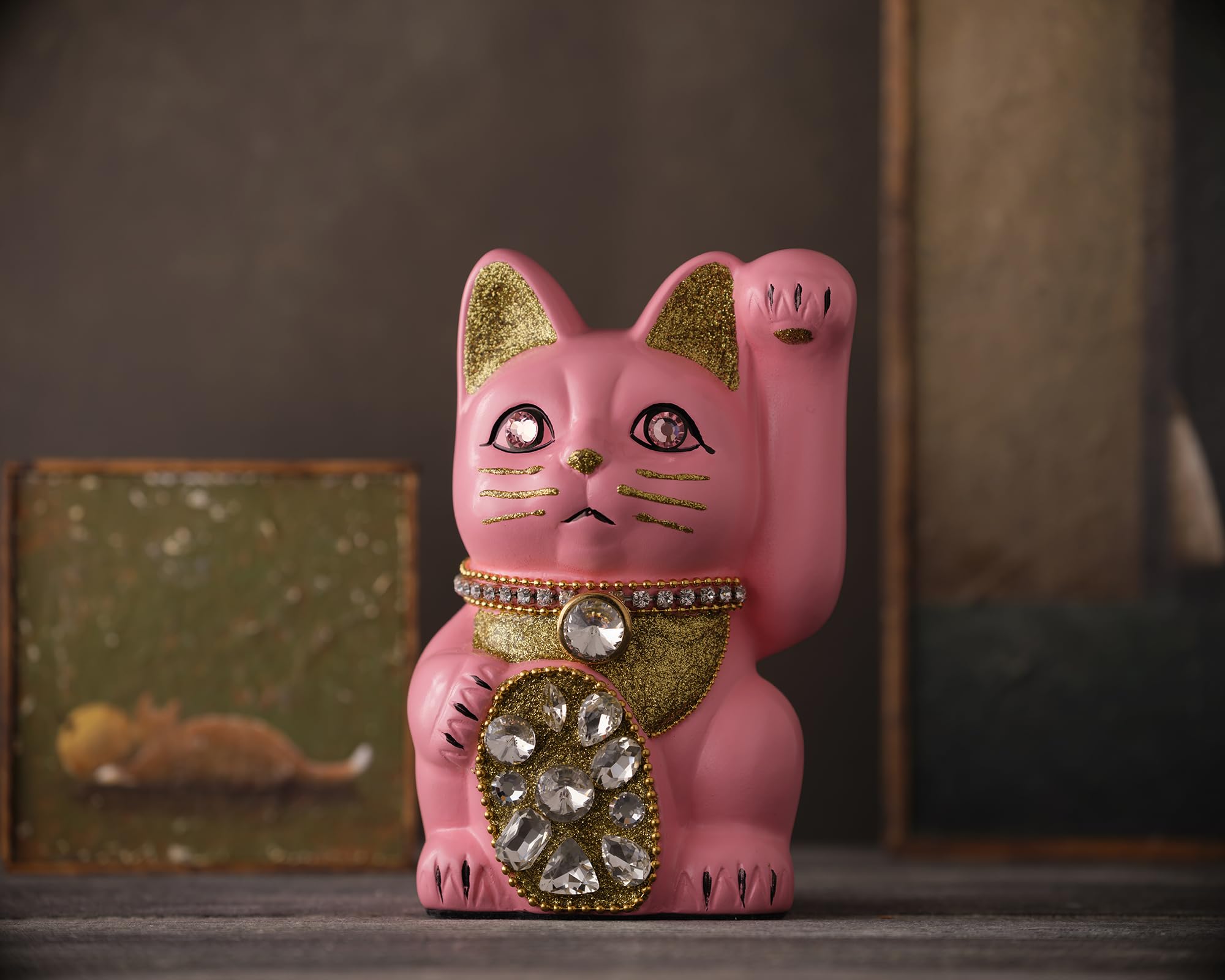 Amazon.co.jp: ご縁猫 ジュエリーキャット(M-SIZE ピンク Pink）左手