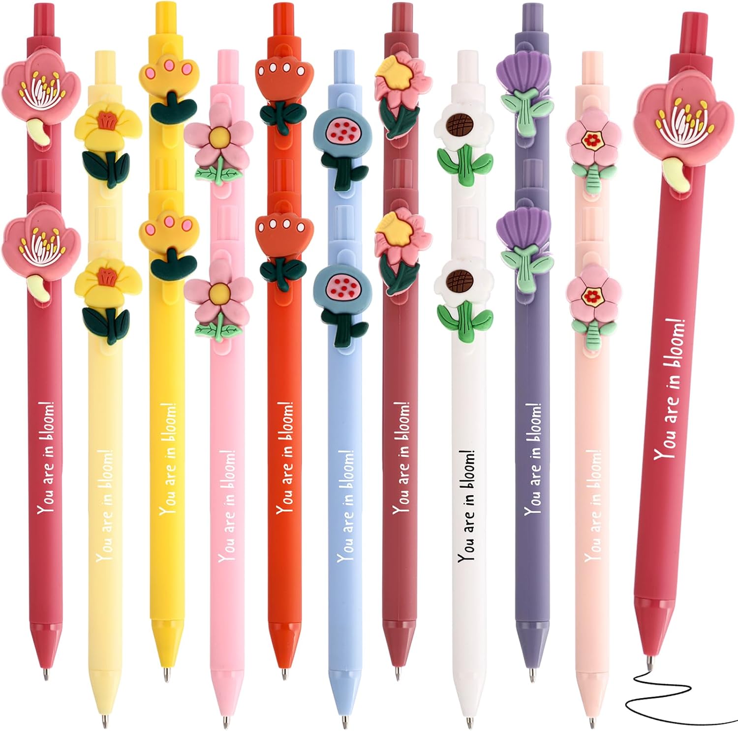 TecUnite 100 Pcs Inspirational Pens Bulk Employee Appreciation Gifts Funny Motivational Ballpoint Pens Positive Affirmation Pen Thank You Gifts for Students Teacher Nurse Coworkers Team Staff (Animal)