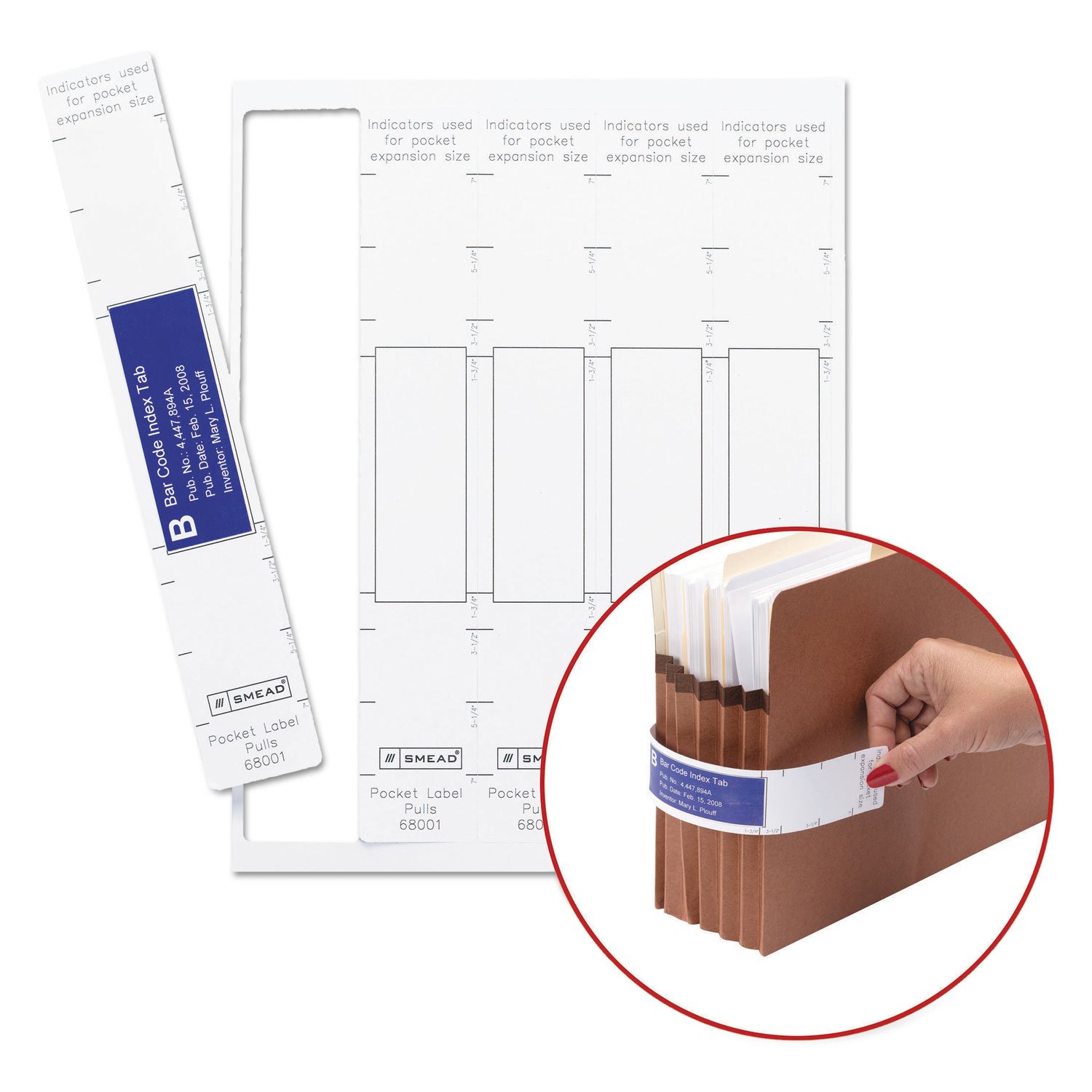 Smead Viewables 68001 - Etichette tascabili, resistenti agli strappi, colore: bianco, 45 per confezione