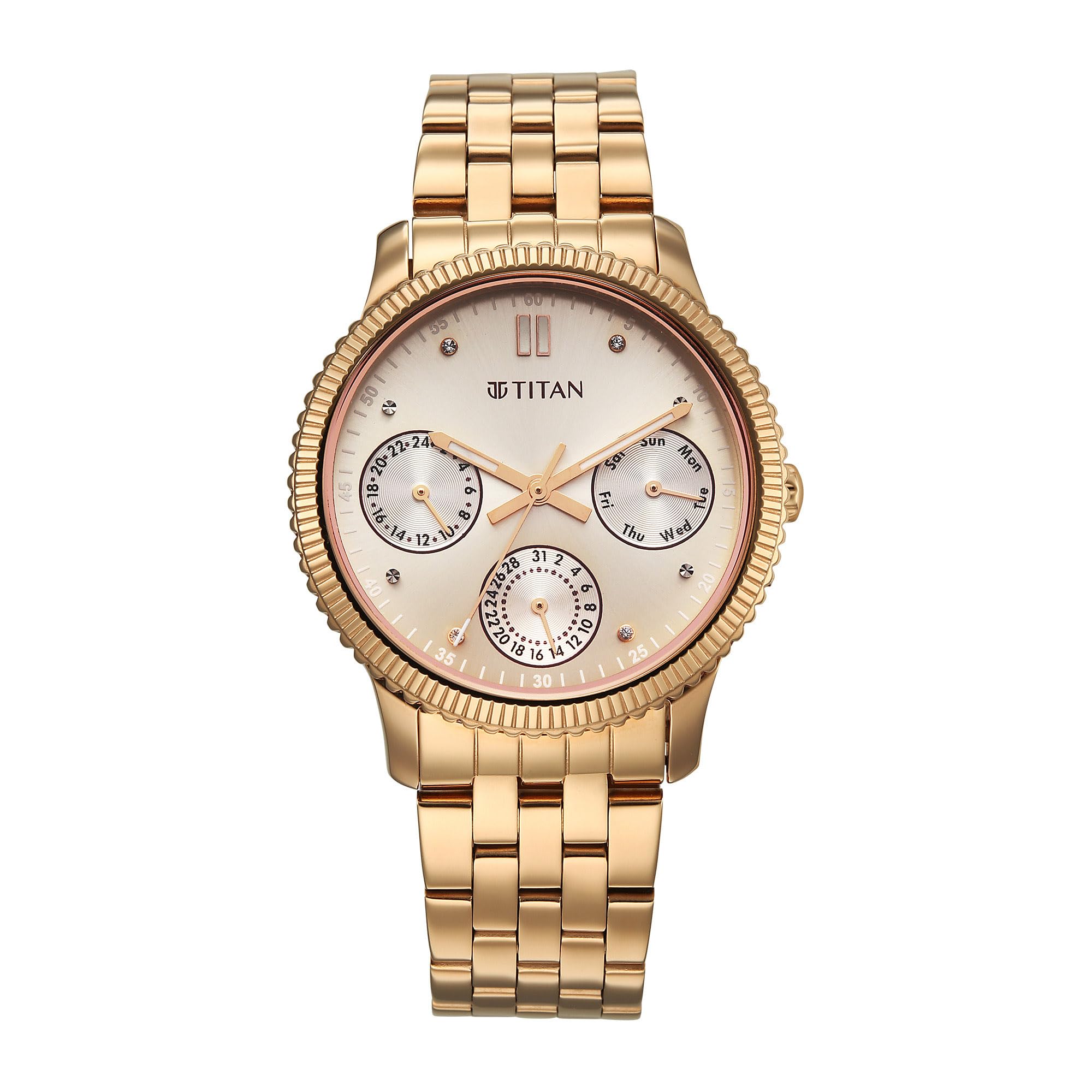 Purple Sports Fashion Quartz Dark Purple Dial Stainless Steel Strap Watch for Women-image-49
