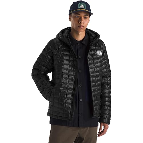 THE NORTH FACE Men's Thermoball Hooded Jacket | Lightweight, Wind & Water Resistant, Synthetic Insulation & Adjustable Hood