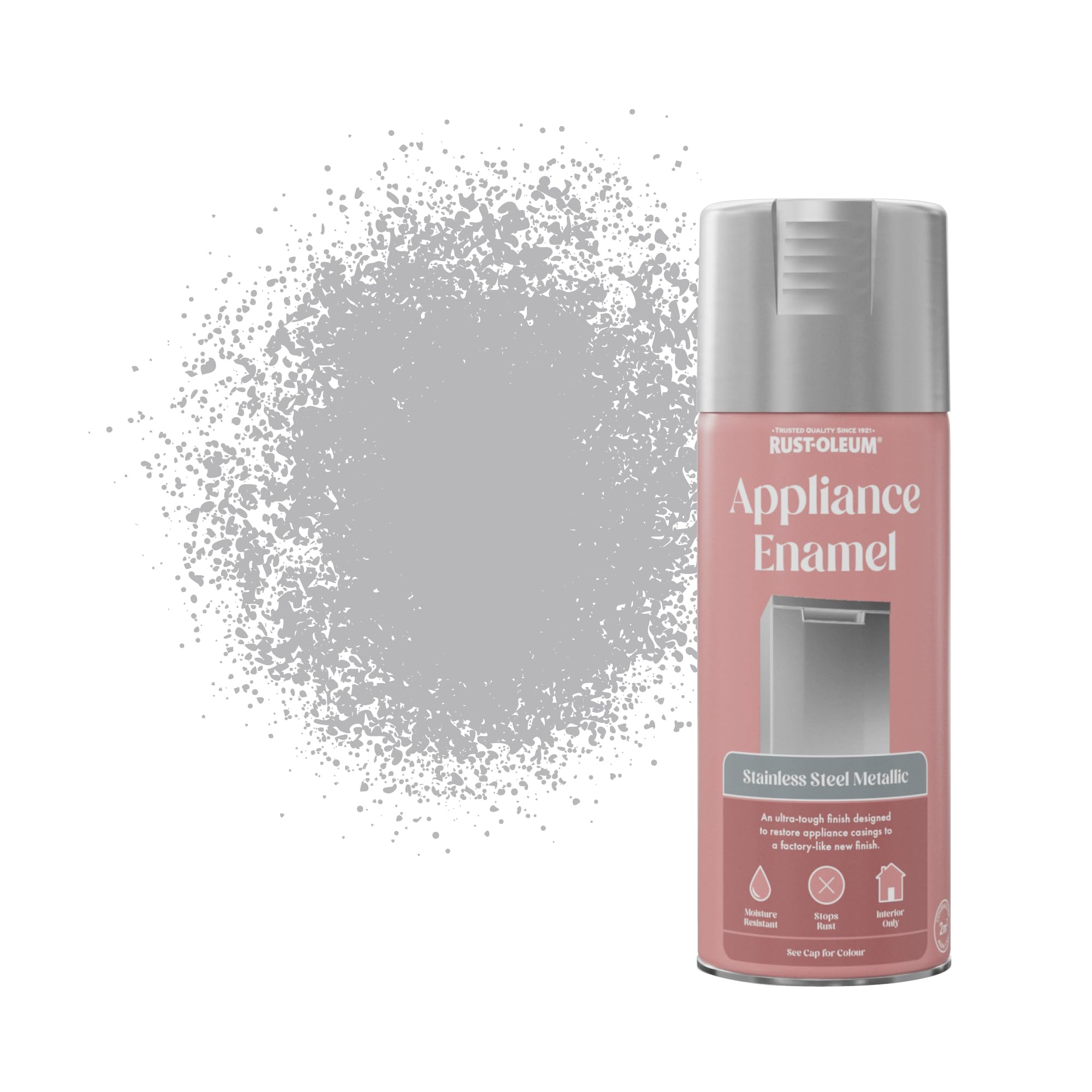 Rust-Oleum Appliance Enamel Spray Paint Aerosol, Stainless Steel 400ml