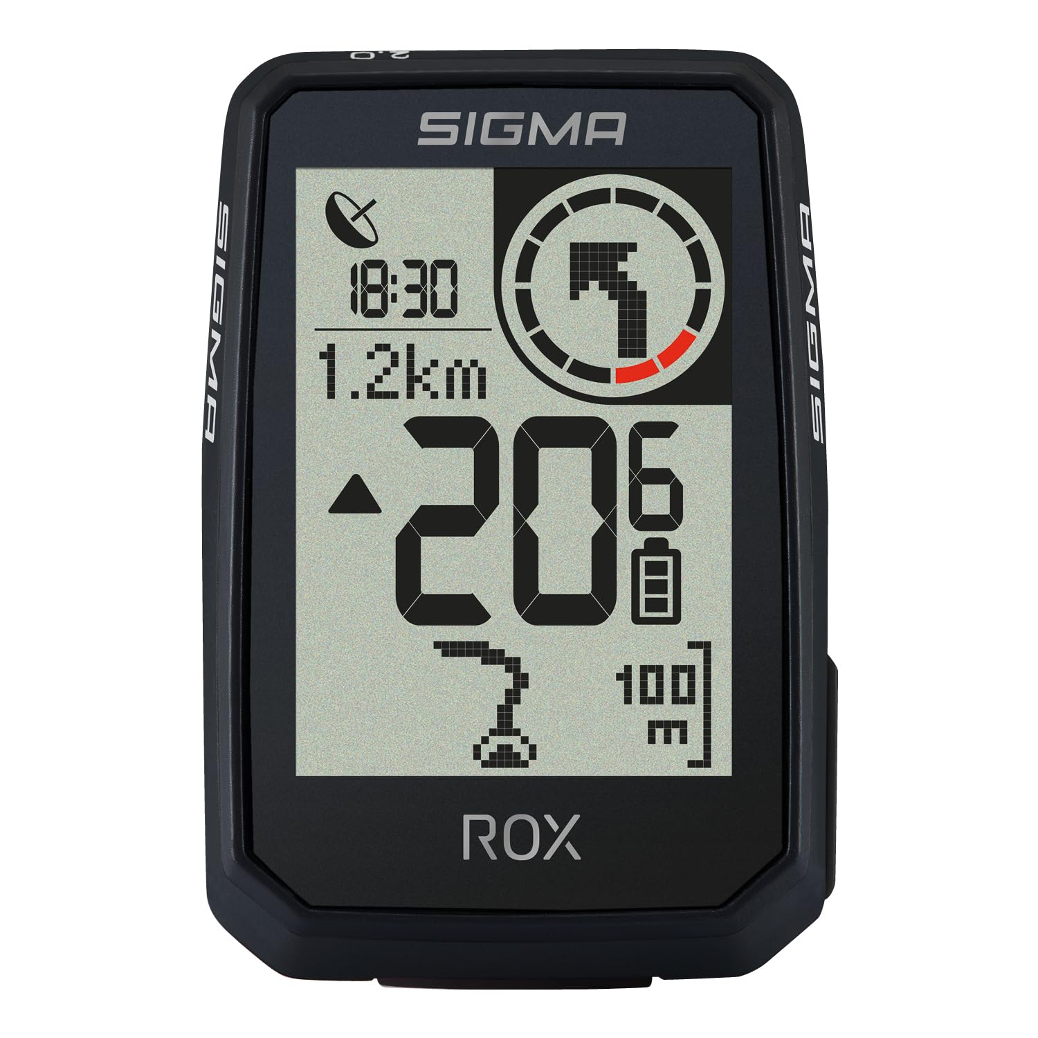 SIGMA ROX 2.0 Endurance Black | Durata della batteria 26h | Computer da bicicletta wireless | GPS e navigazione inclusi OVERCLAMP Butler | Navigazione GPS all'aperto | Compatibile con E-Bike