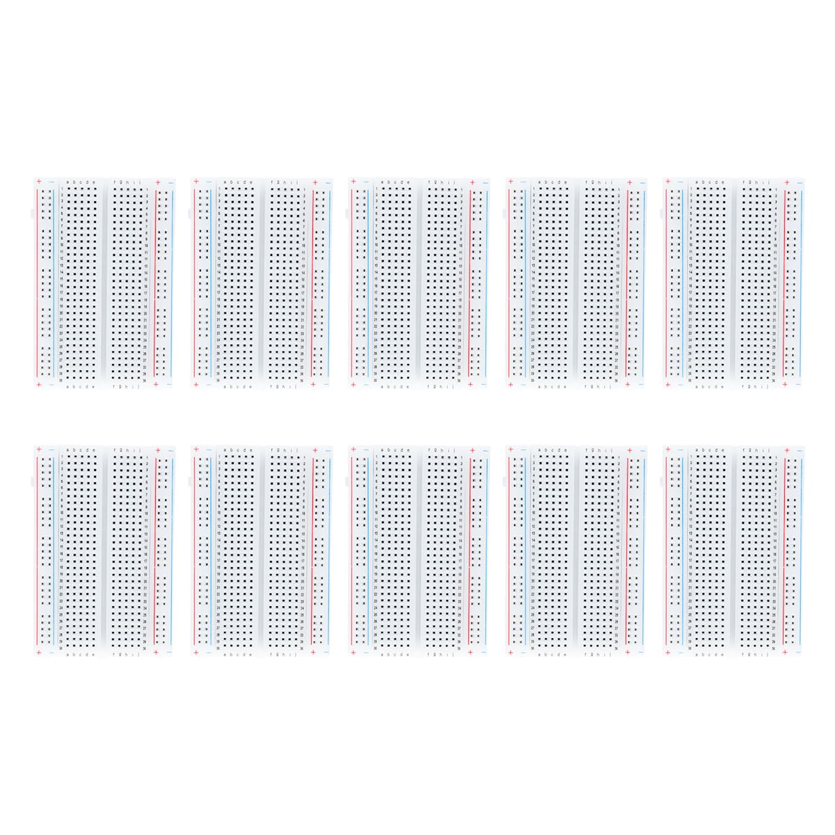 Ausi 10 pezzi 400 fascette Mini Solderless Breadboard Universale 400 Contatti Solderless Breadboard per test elettronici fai da te