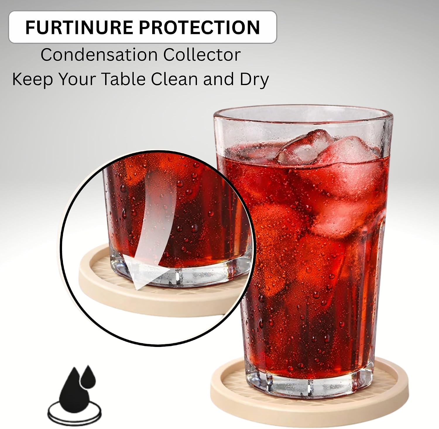 Soft, Shockproof & Safe – Unique 3‑Style Silicone Rubber Coasters Set with Holder, 6 Pack Weighted Non‑Slip Drink Mats for Coffee Table, Desk & Bar – Food Grade, BPA‑Free, Heat‑Resistant, Non‑Toxic image 4