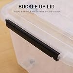 Citylife 16L Clear Plastic Storage Bins with Lids Stackable and Nestable Storage Boxes with Lids Large Plastic Storage Containers for Garage, Closet, Kitchen, 2 Packs