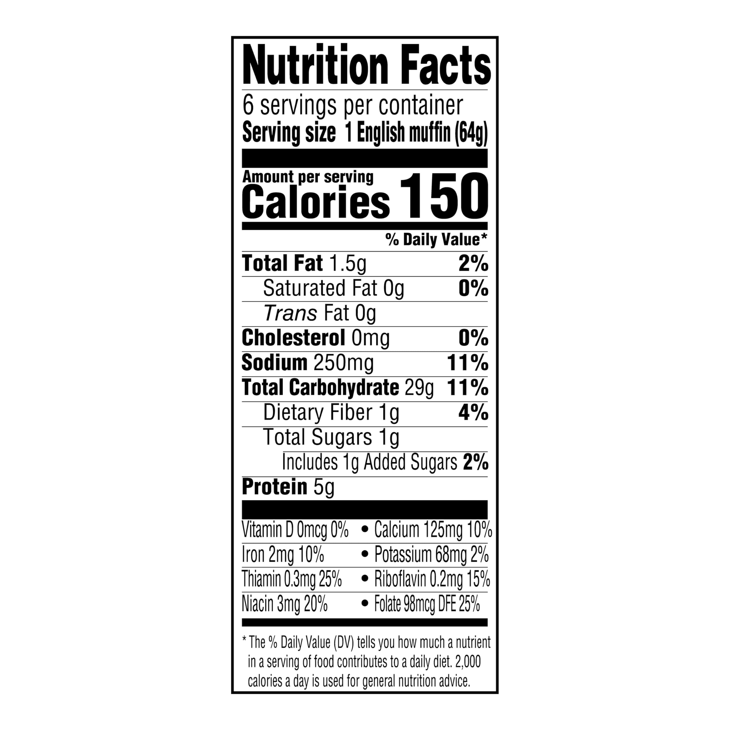 Amazon Grocery Original English Muffins 13 5 Oz 6 Ct Previously Happy Belly Packaging May Vary — view 2