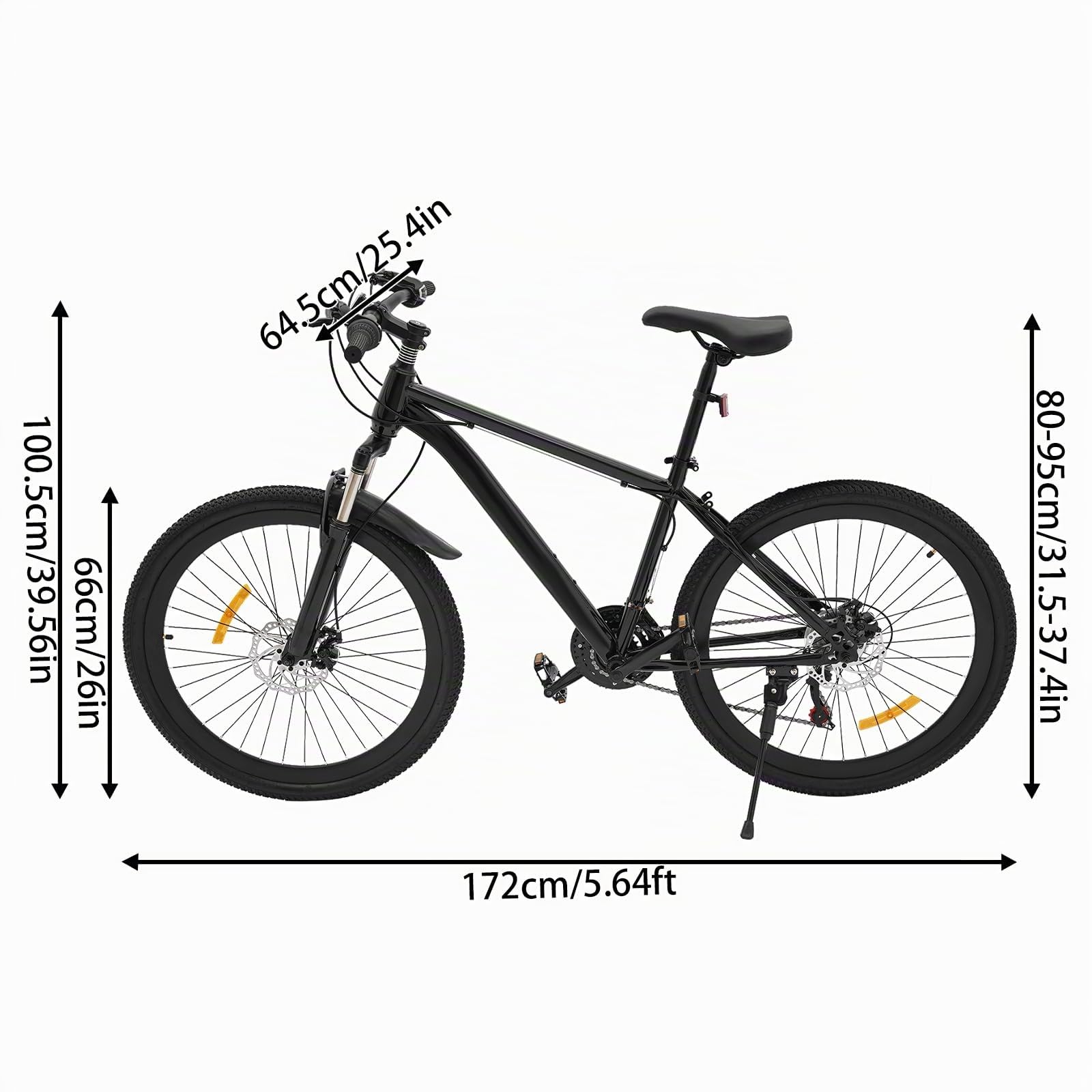 Bicicleta de montaña Dofanqing, bicicleta de alpinismo, bicicleta de hombre, cambio de 21 marchas, sillín ajustable, amortiguadores y frenos de disco, adecuada para viajes en todas las carreteras