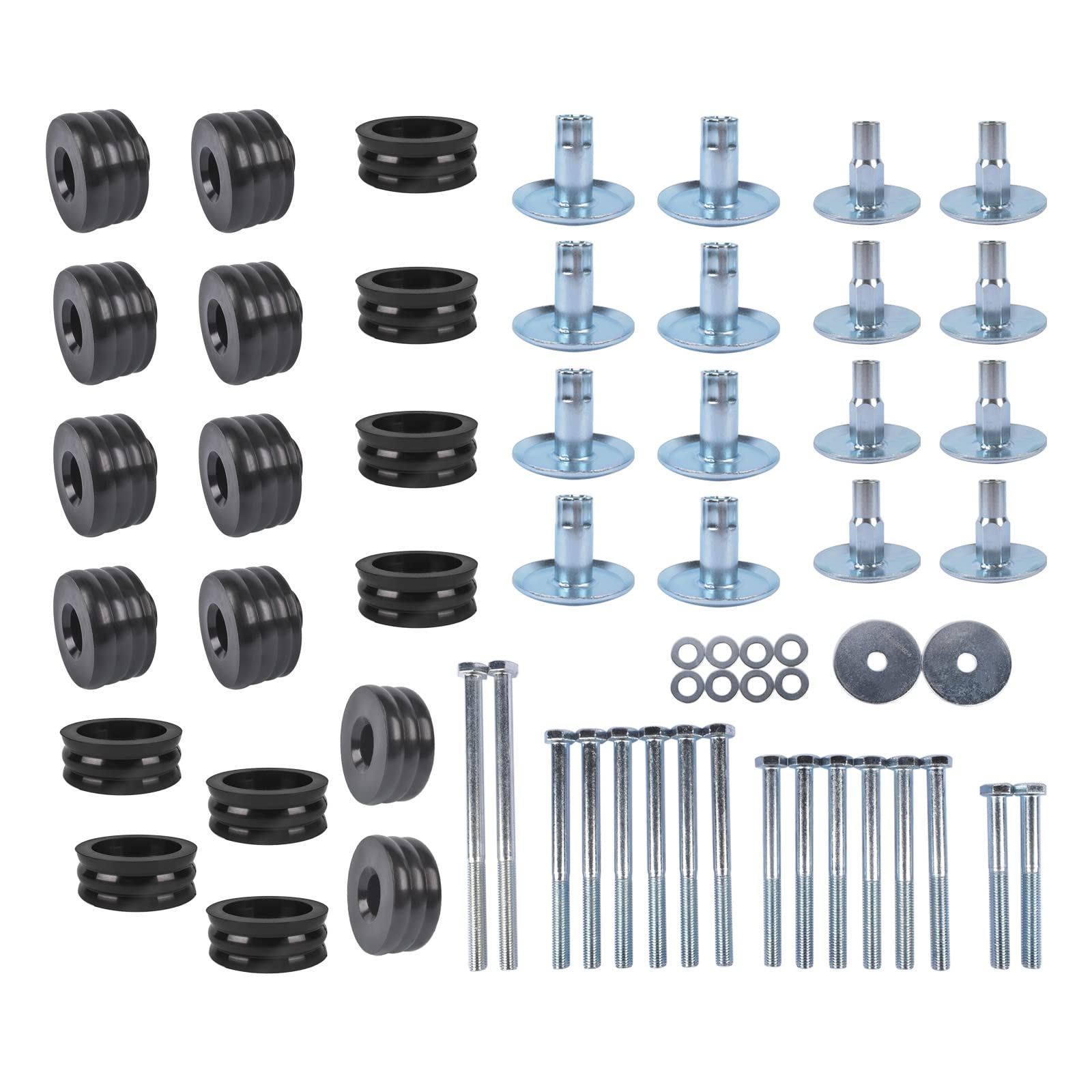 Upper Body Mount Kit 924-050 For 1999-2007 Ford F250 F350 F450 F550 – Rubber, Black, 1-Year Warranty