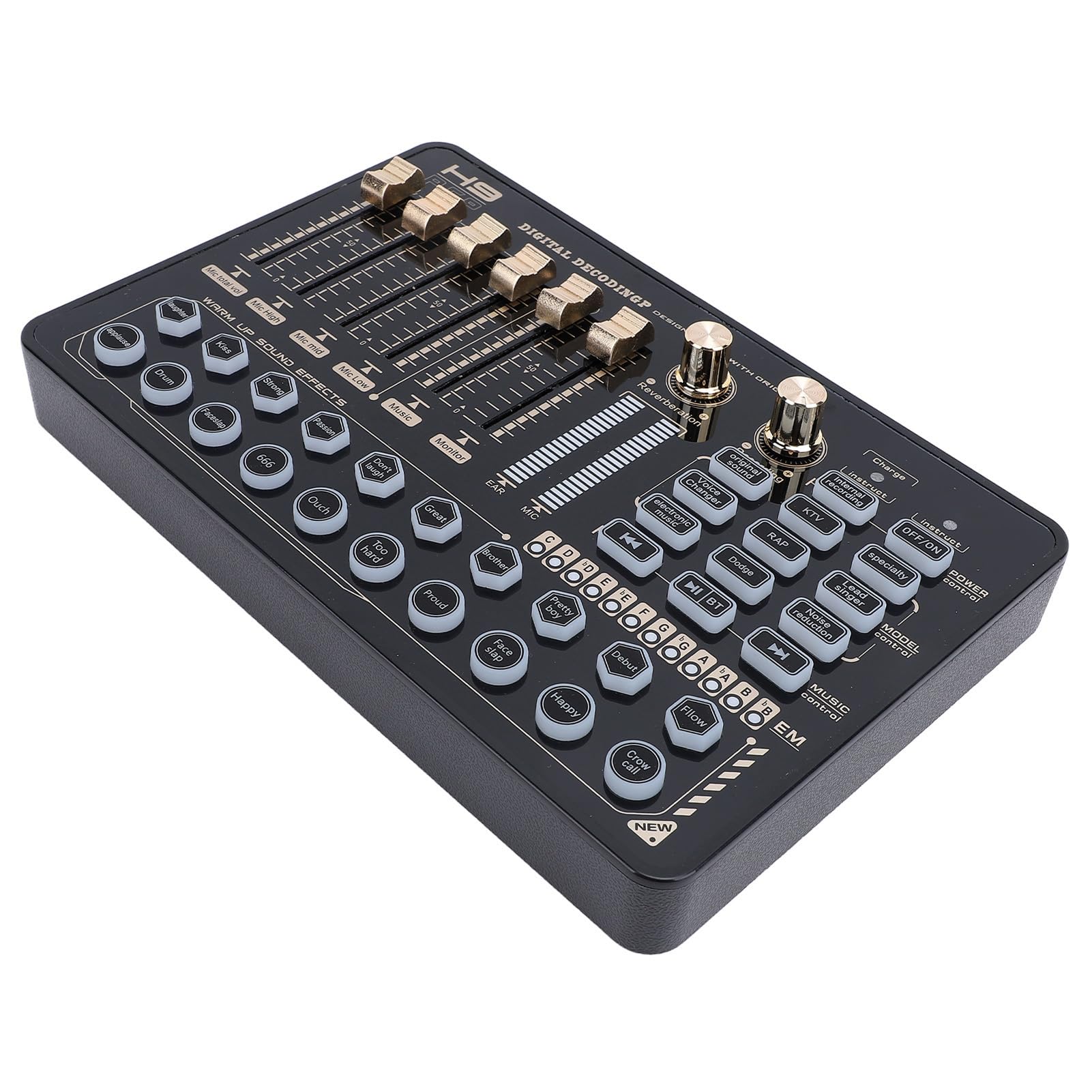 Acouto Supporto Scheda Audio Dal INGRESSI e Uscite Multipli Scheda Mixer Audio Portatile Professionale Multifunzione Console di Missaggio Suono e Gamma Che Consentono la Connessione degli INGRESSI