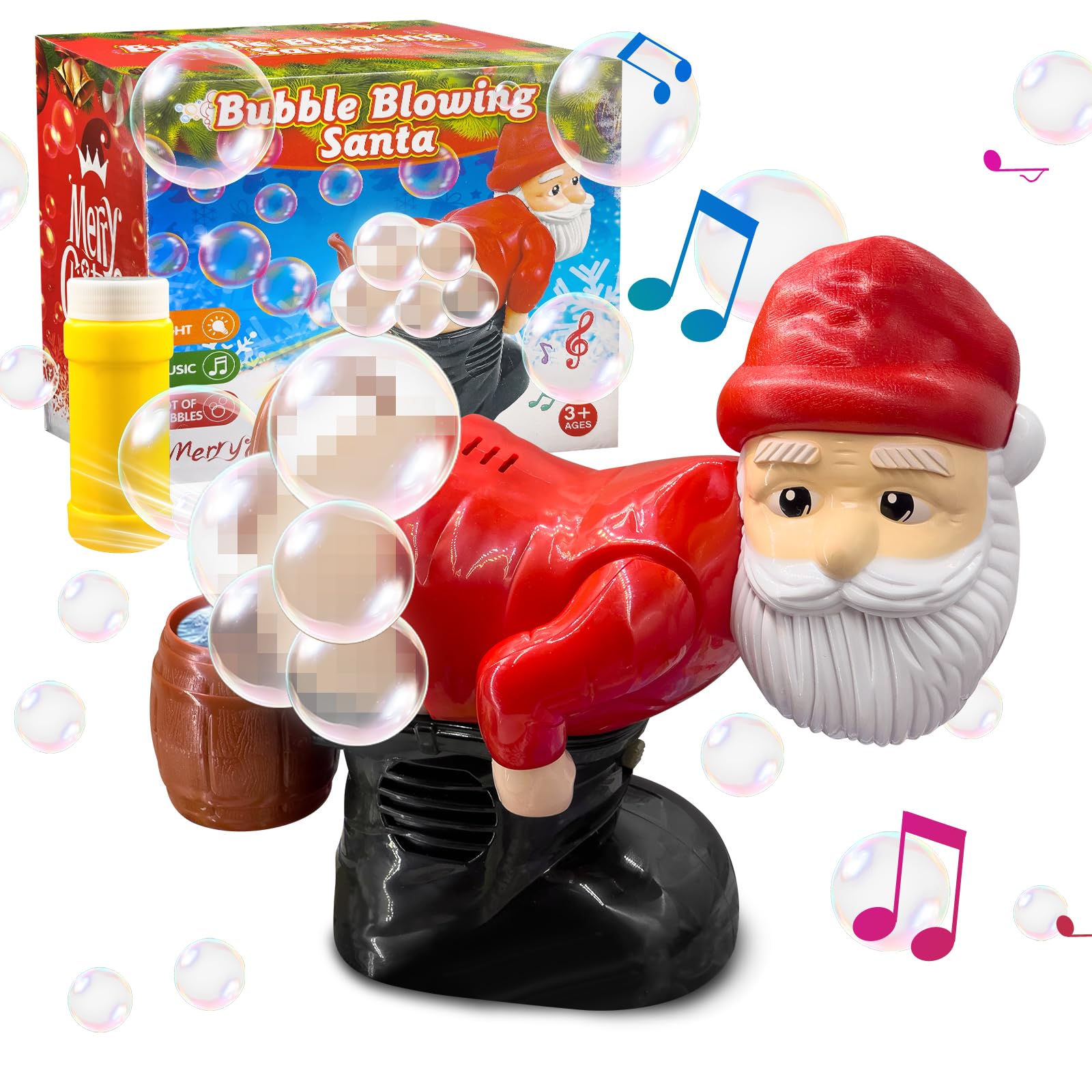 Amazon.com: Santa Bubble Blower for Christmas, Musical Santa
