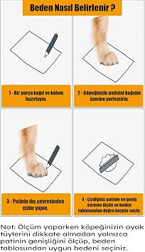Paw Prints Köpek Ayakkabısı - Kaydırmaz Kauçuk Taban, Reflektörlü, Fermuarlı Pati Koruyucu (Kahverengi, 6)
