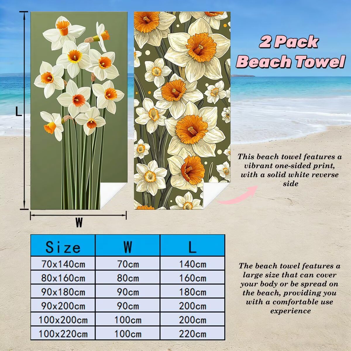 Toalla Playa 90x180 cm, Toalla Gimnasio Microfibra Secado Rapido, Juego de 2 Antiarena Toallas de Playa, Ligera Compacta Toallas Microfibra Grande para Viaje, Regalo Mujer Hombre (Verde salvia) -5087