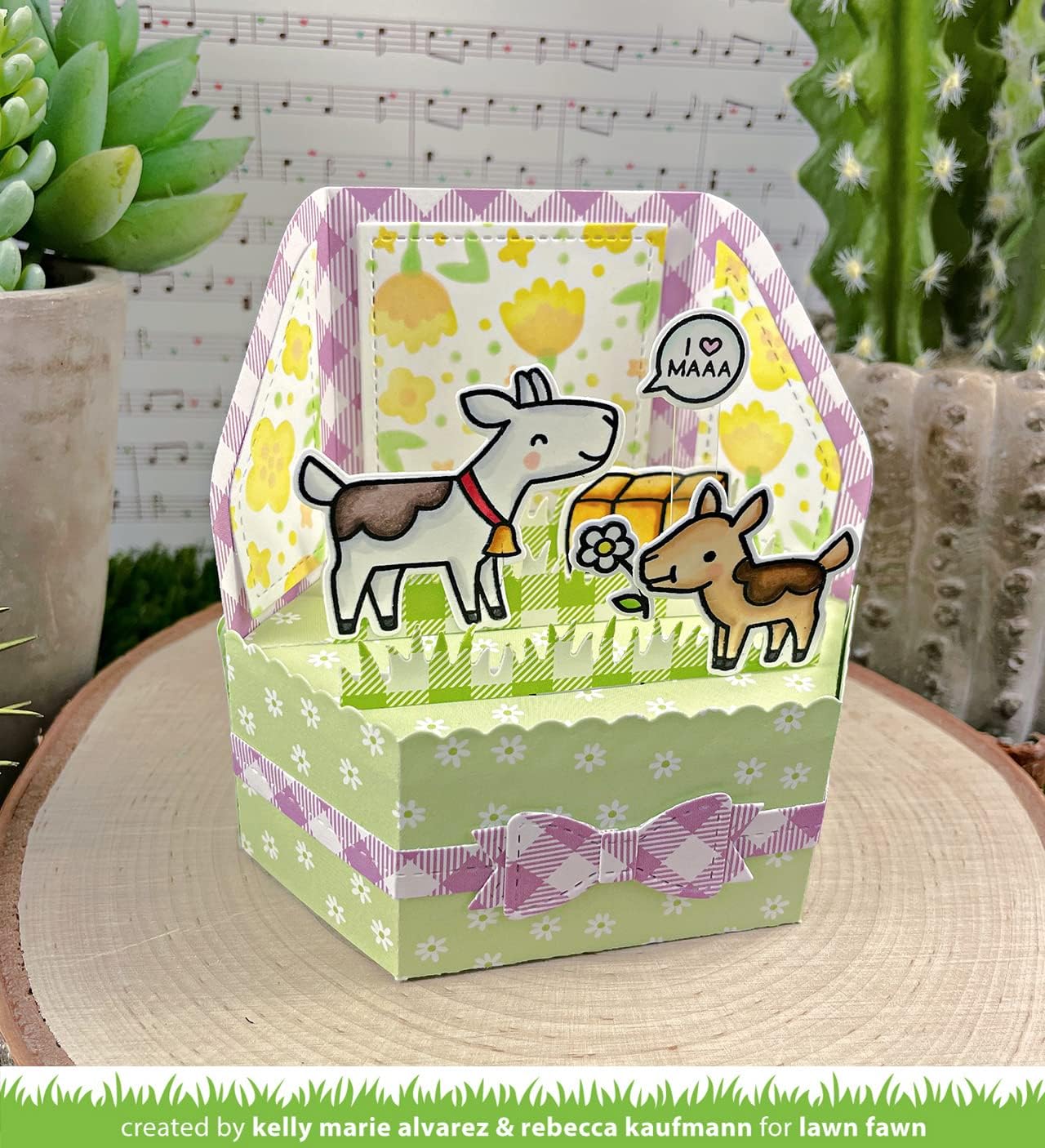 Lawn Fawn Platform Pop-Up Interactive Die and Add-on Die (LF2792 LF2793) Plus 1 Die Storage Envelope, Bundle of 3 Items