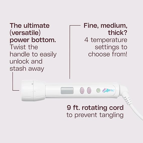 Mane Mane-tain the Waves Kit - 1.25 3 Barrel Hair Waver Styling Attachment & Power Bottom Base to Attach Multiple Hair Styling Irons - For Long-Lasting, Shiny Loose Curls & Beach Waves (2 Count)