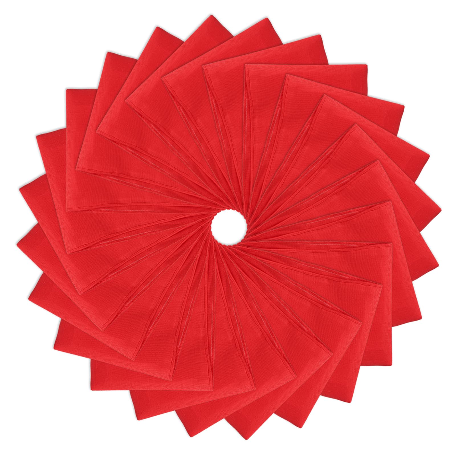 PATIKIL Bandane grandi in tinta unita, 53,3 x 53,3 cm, confezione da 24, bandane multifunzionali, per donne e uomini, rosso