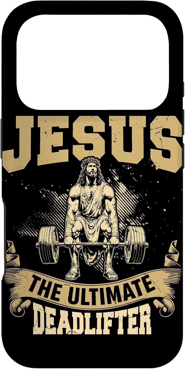 Funny Gym Jesus Fitness Bodybuilding Sports Weightlifters Case for iPhone 17 Pro