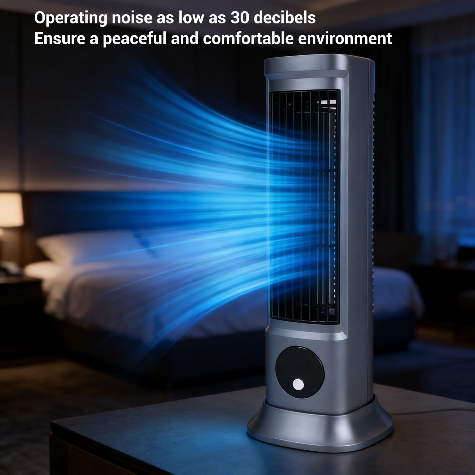 FILFEEL Flügelloser Turmventilator, 30 dB, wiederaufladbar, flexibel